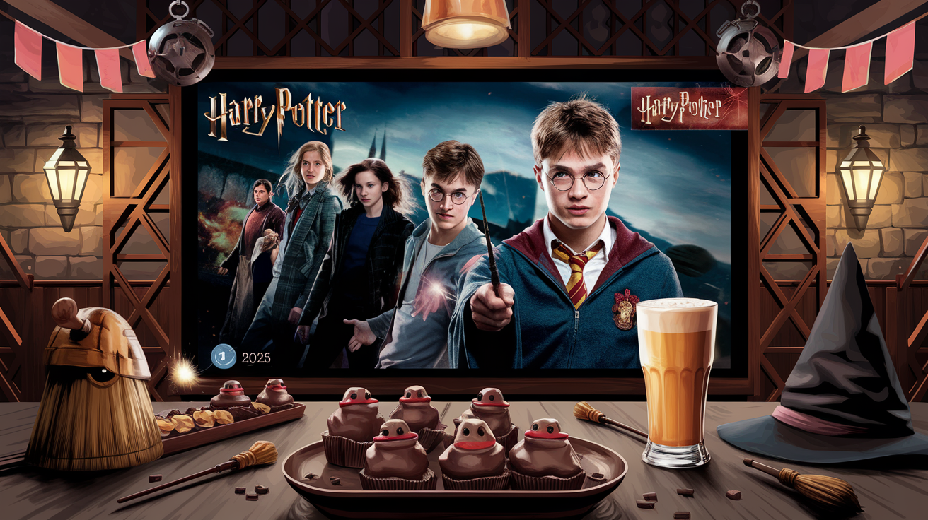 Soirée cinéma Harry Potter avec des snacks thématiques