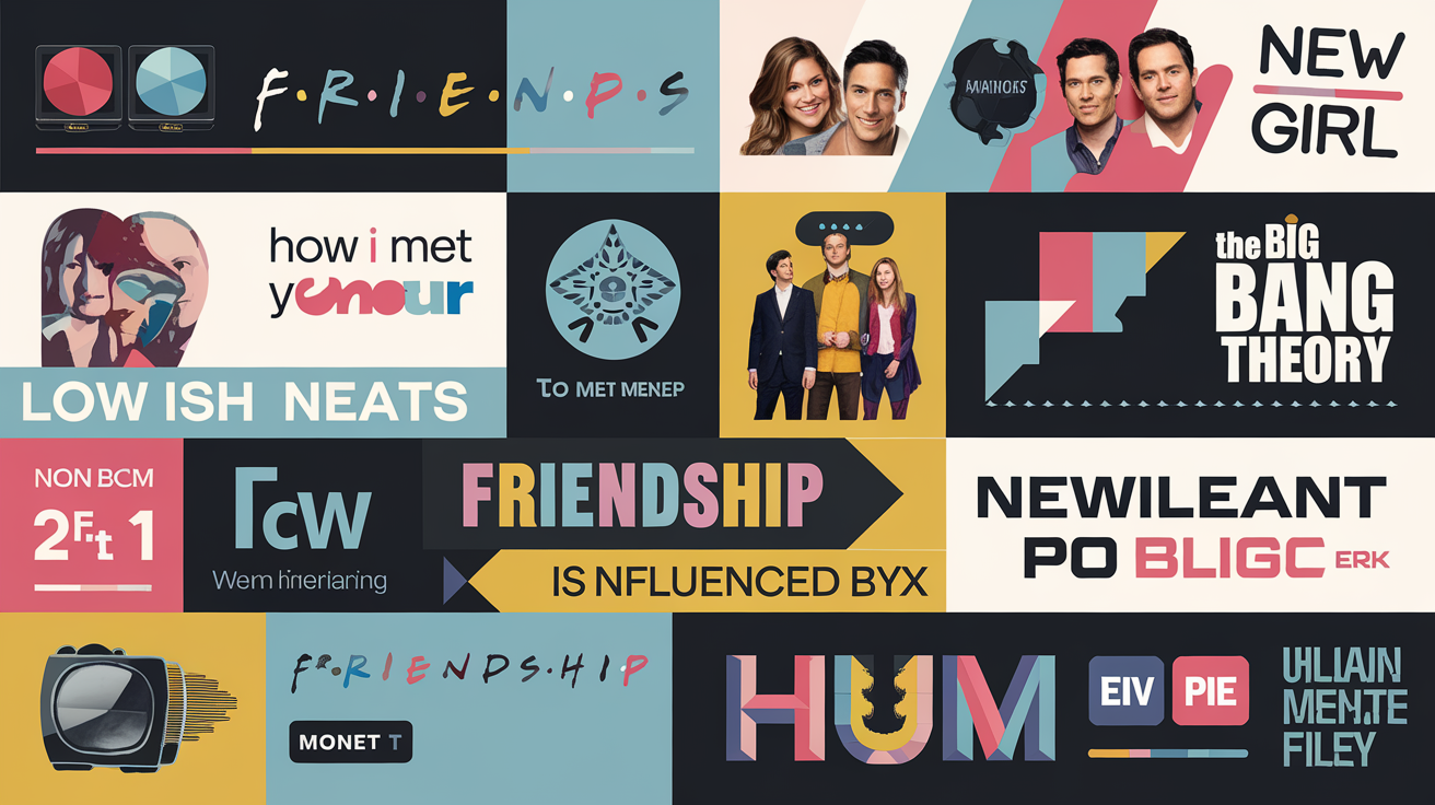 Tableau illustrant les séries influencées par Friends, comme How I Met Your Mother ou The Big Bang Theory.